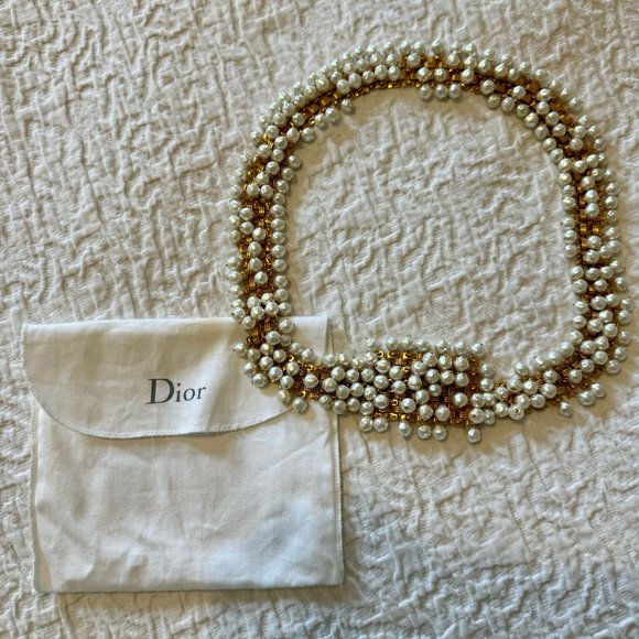 Vintage Dior Pearl Belt - Picture 1 of 3